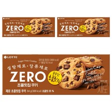 LOTTE 樂天 ZERO Zero無糖巧克力豆餅乾, 84g, 3盒