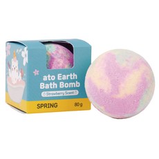 My Earthday 泡泡浴球 春季草莓香, 80g, 1入