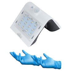 Luxnuri LED LED太陽能壁燈 1.5W + 丁腈手套2入組, 白色
