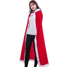 오프리 여성용 크리스마스 산타 망토 코스튬