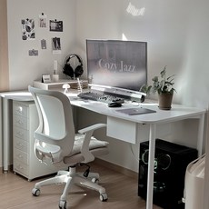 필웰 횸 컴퓨터 책상 좌측형 1400 방문설치, 화이트