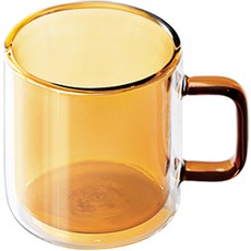 칼딘 더블 월 컬러풀 머그컵 400ml, 앰버, 1개