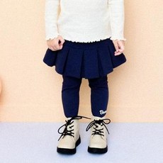 Heymini 女童簡約百褶裙打底褲