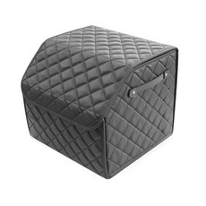 XFIT Black Edition 皮革菱格紋後車廂收納箱, 單一顏色