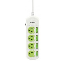 Kinyo 彩色小熊安全延長線 4孔 CG344-9B, 1入, 2.7m