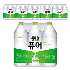 풀무원 퓨어 무라벨 생수, 2L, 36개