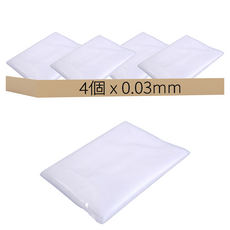 其他 pe塑膠袋 7.5 x 23 x 0.03cm 透明材質方便辨識 多用途適用於居家收納與食品保鮮, 7.5 x 23cm 厚度0.03mm, 1包, 4包