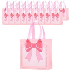Maket Gamseong 大蝴蝶結托特不織布袋, 20個, 粉紅色