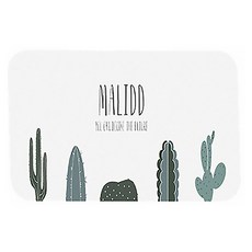 iSFun 速乾珪藻土北歐長方杯墊/洗漱肥皂墊, 仙人掌, 13 x 8cm, 1個