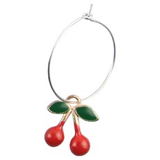 미소로운 와인파티 포인트 와인잔 링, 직선체리, 1개