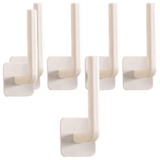 리빙홈디테일 모자걸이 강력 접착 소품걸이 모자정리 GE-02, 화이트, 6개