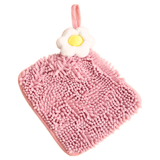 雞蛋花擦手巾 25 x 25cm，柔軟親膚，吸水速乾，可愛造型，粉色系, 1條