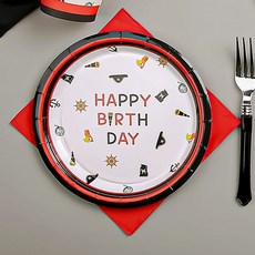派對海賊團生日派對盤 18 厘米, 5個, 10片