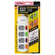 Kinyo 延長線 4開4孔 CG1446, 1個, 1.8m