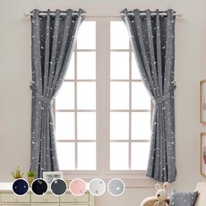 컬러스토리 암막커튼 2p + 끈 2p 세트