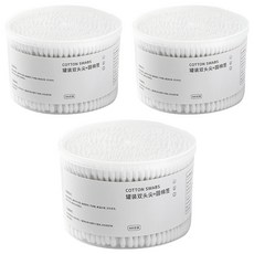 雙頭木頭掏耳棉花棒 尖圓頭 掏耳清潔 卸妝棉花棒, 500支, 3盒