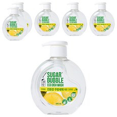 슈가버블 친환경 주방세제 레몬 크러쉬, 470ml, 6개