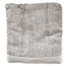 Canningvale 坎寧威爾 陸地棉毛呢織紋浴巾 - 岩礦銀 70x140cm 510GSM 100%美國陸地棉, 1條