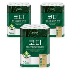 CODI 3層濟州火山蘆薈衛生紙, 30m, 30入, 3個