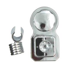 WE CHAMP 真空吸盤電鍍蓮蓬頭掛架 ABS電鍍 銀色, 真空吸盤電鍍 銀色