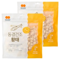 더주스 반려동물 동결건조 간식, 황태, 120g, 2개