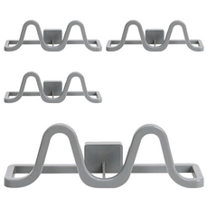 Reddot 紅點生活 不變形輕量無痕收納壁掛鞋架, 北歐灰, 4個