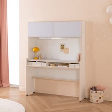 리바트 코이 자녀가구 전면형 책장 1200 방문설치, 바디(화이트), 선반(라일락), 5단