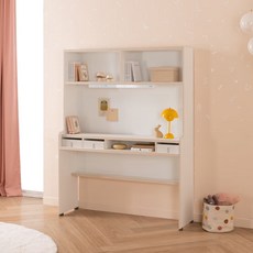 리바트 코이 자녀가구 전면형 책장 1400 방문설치, 바디(화이트), 선반(화이트), 5단