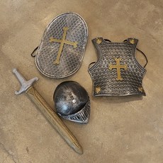 小型羅馬盔甲4件組, 1套, 銀色