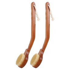 레토 원목 커브형 돈모 대나무 바디브러쉬 LLH-B01, 우드, 1개입, 2개
