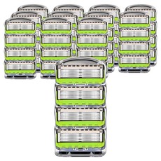 Daonselect 吉列鋒隱動力相容5層優質刮鬍刀片, 1入, 48個