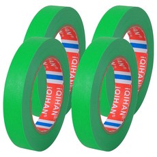 iQIHAN Color紙膠帶 綠色 25 毫米 x 20 公尺, 4捲