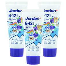 JORDAN清新水果味兒童牙膏, 3條, 75g
