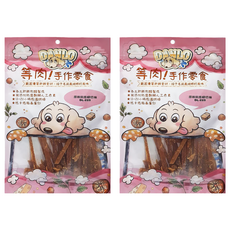 DANLO 丹露 犬用 手作肉乾零食, 原味烘焙細切條, 80g, 2包