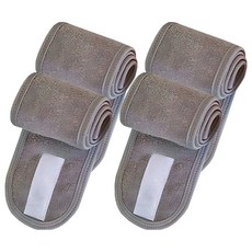 Keulreeora 男女通用魔鬼氈洗臉髮帶, 灰色, 4個