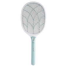 Kinyo 大網面分離式充電電蚊拍 CM-3315, 湖水綠 + 白色