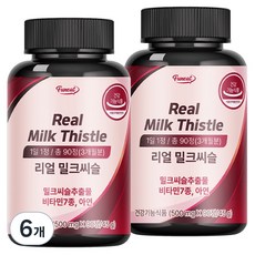 퍼니트 리얼 밀크씨슬, 90정, 6개