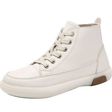 Picaso 피카소 여성용 발편한 소가죽 데일리 하이탑 스니커즈 306