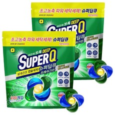 갓성비 캡슐세제 슈퍼딥큐 프레쉬가든향, 100개입, 2개