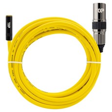 HDtop 韓國製 3.5 立體聲母頭 TO XLR 線材 50m, 黃色, 1個, HT-TP2481