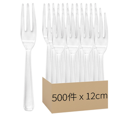 貢獻包 獨立包裝透明迷你叉子, 1組, 500件