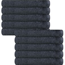 宋巾 彩色素面巾 130g 30支棉紗, 灰色, 10個