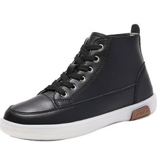 Picaso 피카소 여성용 발편한 소가죽 데일리 하이탑 스니커즈 306