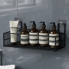 한봄누리 무타공 벽걸이 다용도 선반, 블랙, 1개