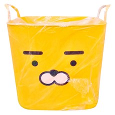 KAKAO FRIENDS 塑膠手提籃, Ryan大臉 黃色, 1個
