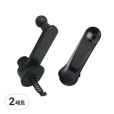 redbean 車用出風口支架掛鉤 + 螺絲型與旋轉型 DJAM + 旋轉式零件 DCEM, 黑色, 2套