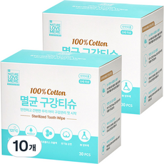 NATURE LOVE MERE 滅菌口腔濕巾 30抽, 10個, 235g