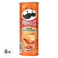 프링글스 매콤달콤 한국식 닭강정맛, 100g, 6개
