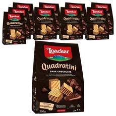 Loacker 萊佳哈斯 方角哈斯餅 黑巧克力口味, 250g, 10包