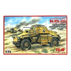 ICM塑膠模型 1/72 Sd.Kfz. 222 德國輕型裝甲車, 1個